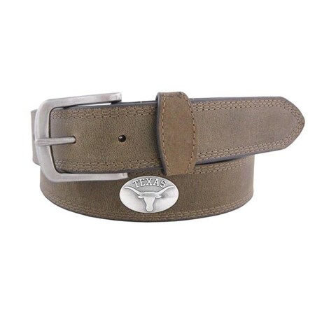 Zep Zep-Pro UTX-BOLPS-CRZ-LBR-38 Texas Longhorns Concho Emblem Crazyhorse Leather Belt Size 38 UTX-BOLPS-CRZ-LBR-38